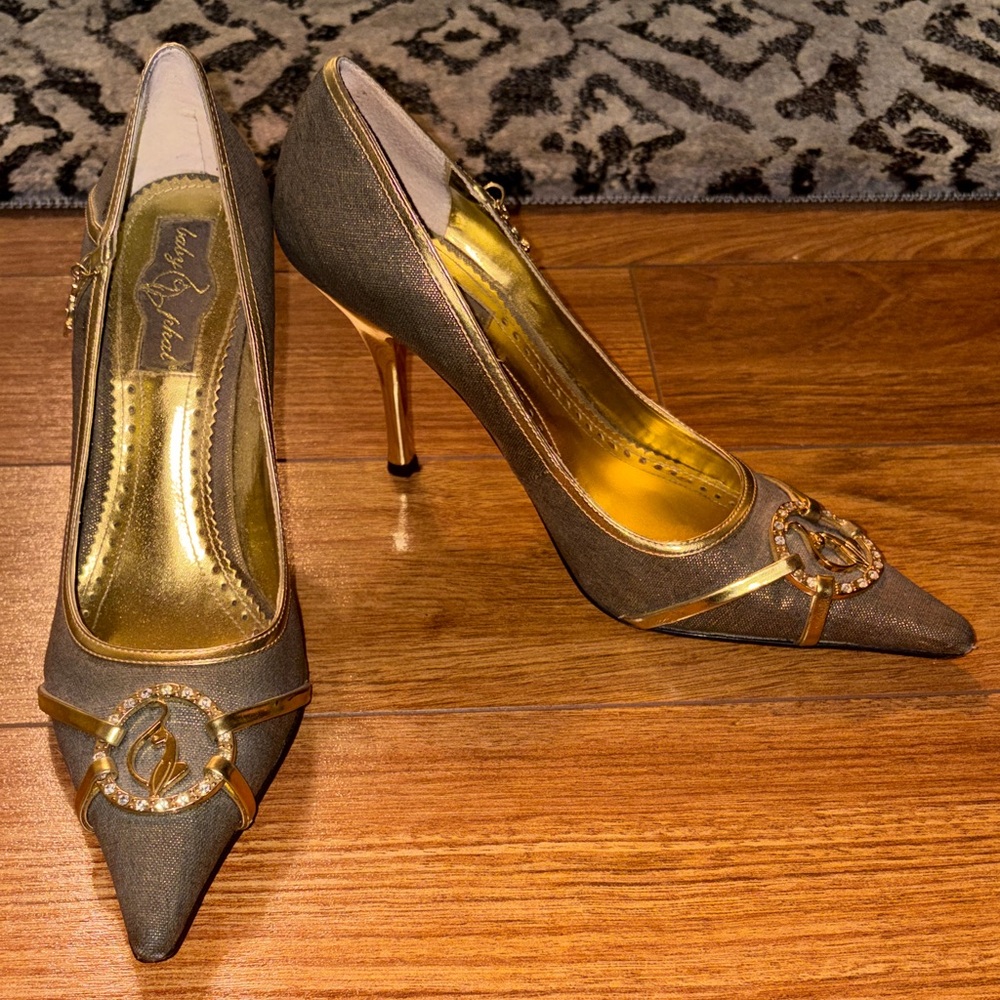 Baby Phat Gold and Brown Heels